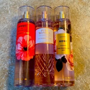 Lot of 3 floral Bath and Body Works body sprays